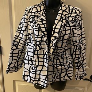 Black & Whiter Super Classy Investments Jacket Size 12P, Fully lined